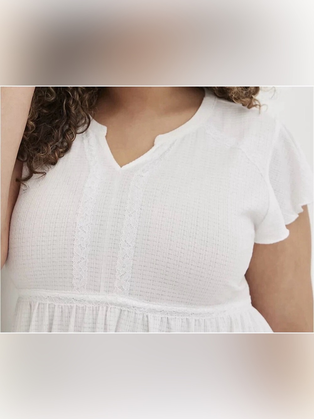 torrid White Ribbed Tank Top - Picture 2 of 14